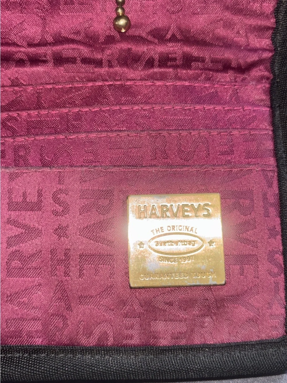 Harveys Black Woven Phone Holster with Gold Turn-Lock